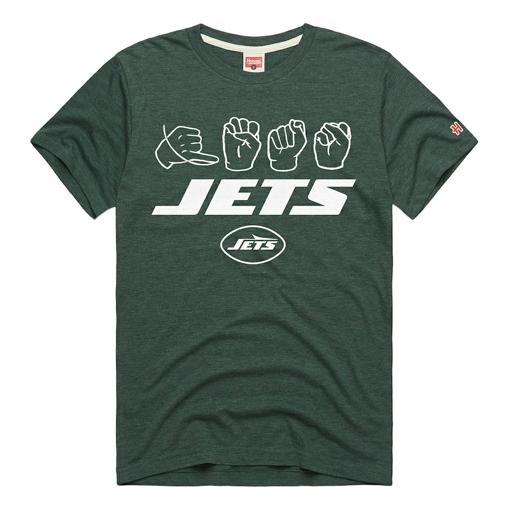 New York Jets Homage Unisex NFL ASL Collection by Love Sign Tri-Blend T-Shirt - Green - NFL