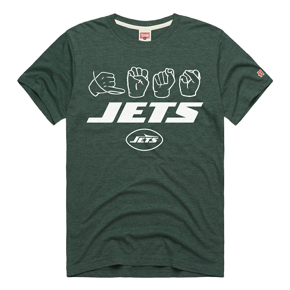 New York Jets Homage Unisex NFL ASL Collection by Love Sign Tri-Blend T-Shirt - Green - NFL