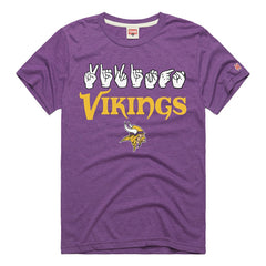Minnesota Vikings Homage Unisex NFL ASL Collection by Love Sign Tri-Blend T-Shirt - Purple - NFL
