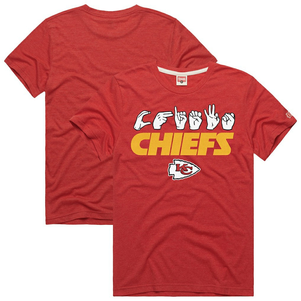 Kansas City Chiefs Homage Unisex NFL ASL Collection by Love Sign Tri-Blend T-Shirt - Red - NFL