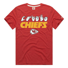Kansas City Chiefs Homage Unisex NFL ASL Collection by Love Sign Tri-Blend T-Shirt - Red - NFL