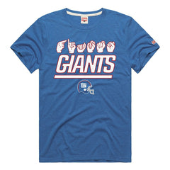 New York Giants Homage Unisex NFL ASL Collection by Love Sign Tri-Blend T-Shirt - Royal - NFL