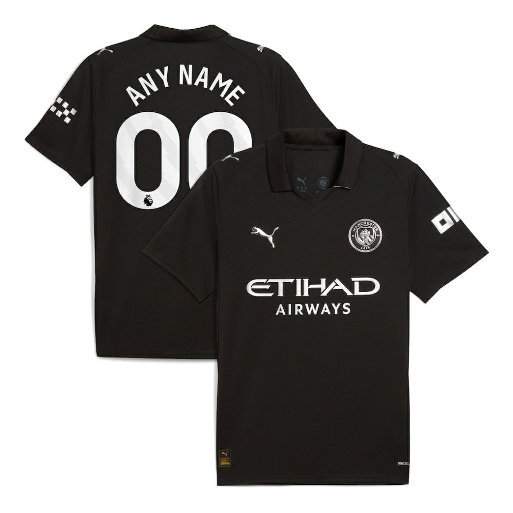 Puma - Manchester City 2025/26 Away Replica Custom Jersey - Black