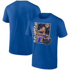 Jalen Brunson New York Knicks '90s Player Graphic T-Shirt Blue