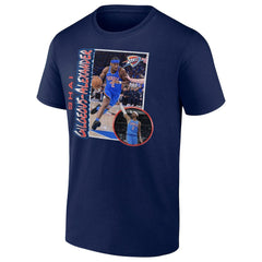 Shai Gilgeous-Alexander Oklahoma City Thunder '90s Player Graphic T-Shirt Navy