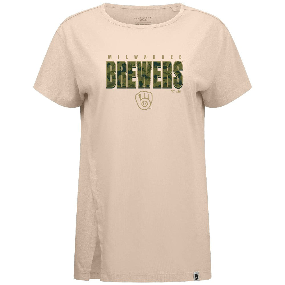 Milwaukee Brewers Levelwear Women's Influx Protect W T-Shirt Sale
