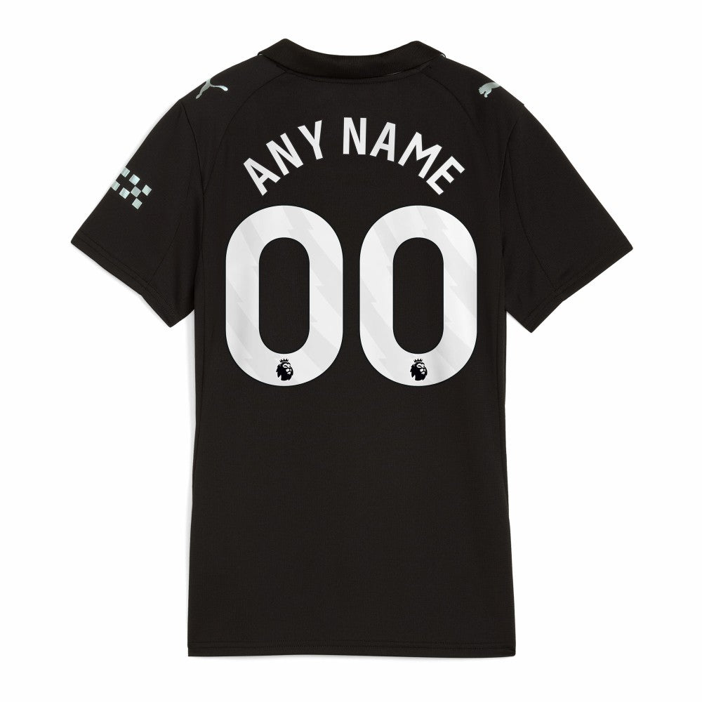 Puma - Manchester City Women's 2025/26 Away Replica Custom Jersey - Black