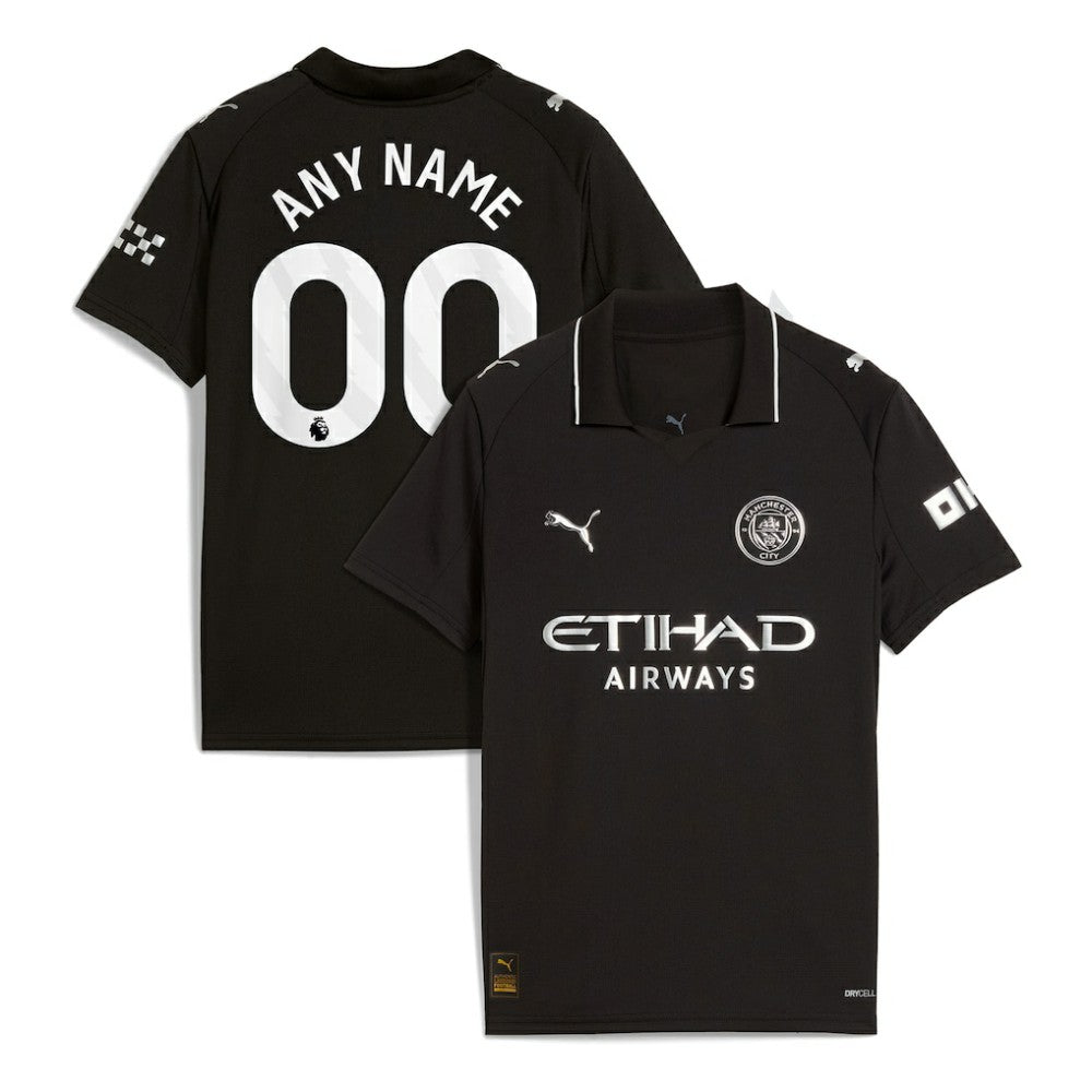 Puma - Manchester City Youth 2025/26 Away Replica Custom Jersey - Black