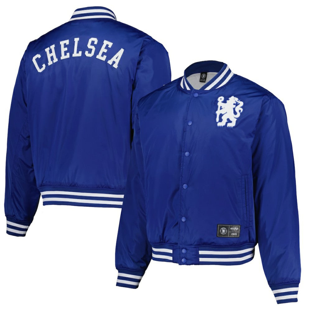 Fanatics - Chelsea Collegiate Sateen Full-Snap Jacket - Royal