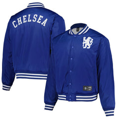 Fanatics - Chelsea Collegiate Sateen Full-Snap Jacket - Royal
