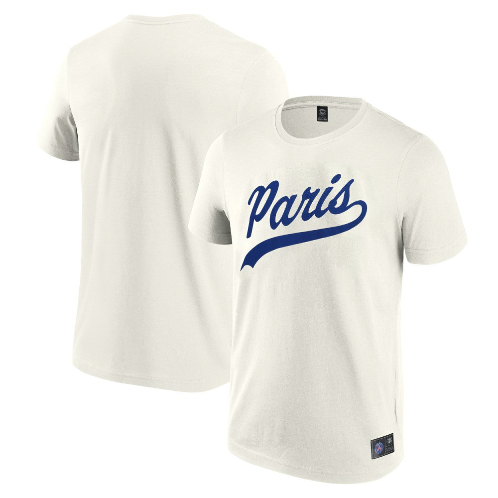 Fanatics - Paris Saint-Germain Collegiate T-Shirt - Cream