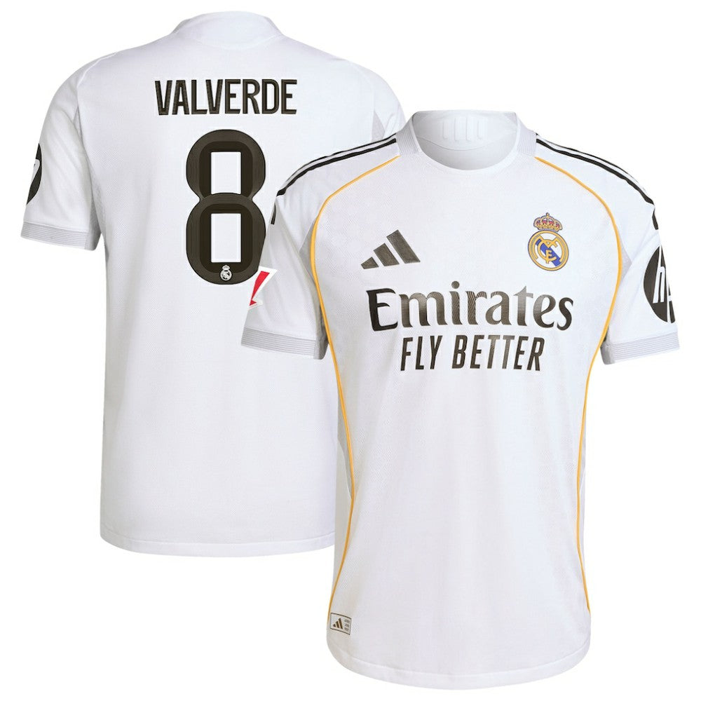 Adidas - Federico Valverde Real Madrid 2025/26 Home Jersey - White