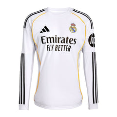 Adidas - Federico Valverde Real Madrid 2025/26 Home Replica Long Sleeve Jersey - White