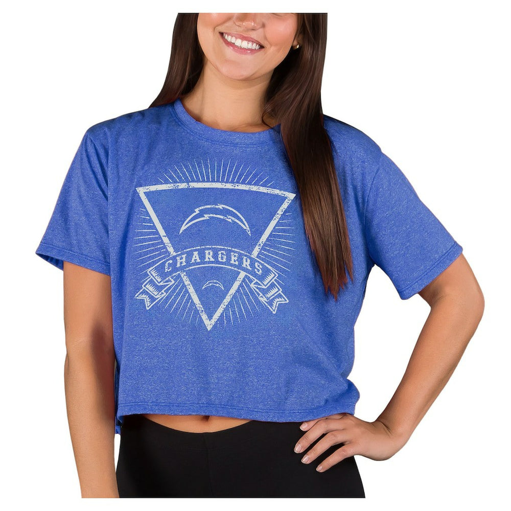 Los Angeles Chargers Concepts Sport Women's Quest Knit Crop Top - Royal - NFL