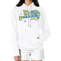 Los Angeles Chargers Starter Women's Fireworks Fleece Pullover Hoodie - White - NFL