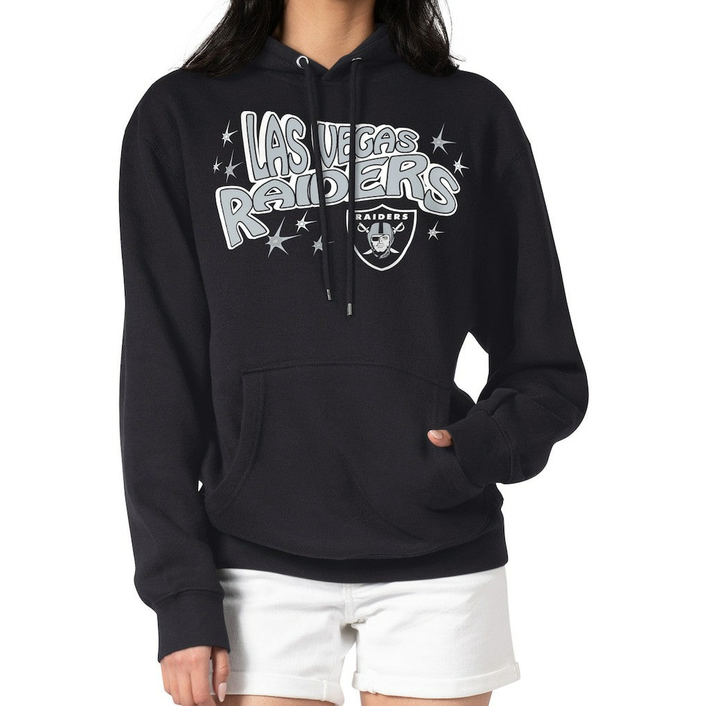 Las Vegas Raiders Starter Women's Fireworks Fleece Pullover Hoodie - Black - NFL