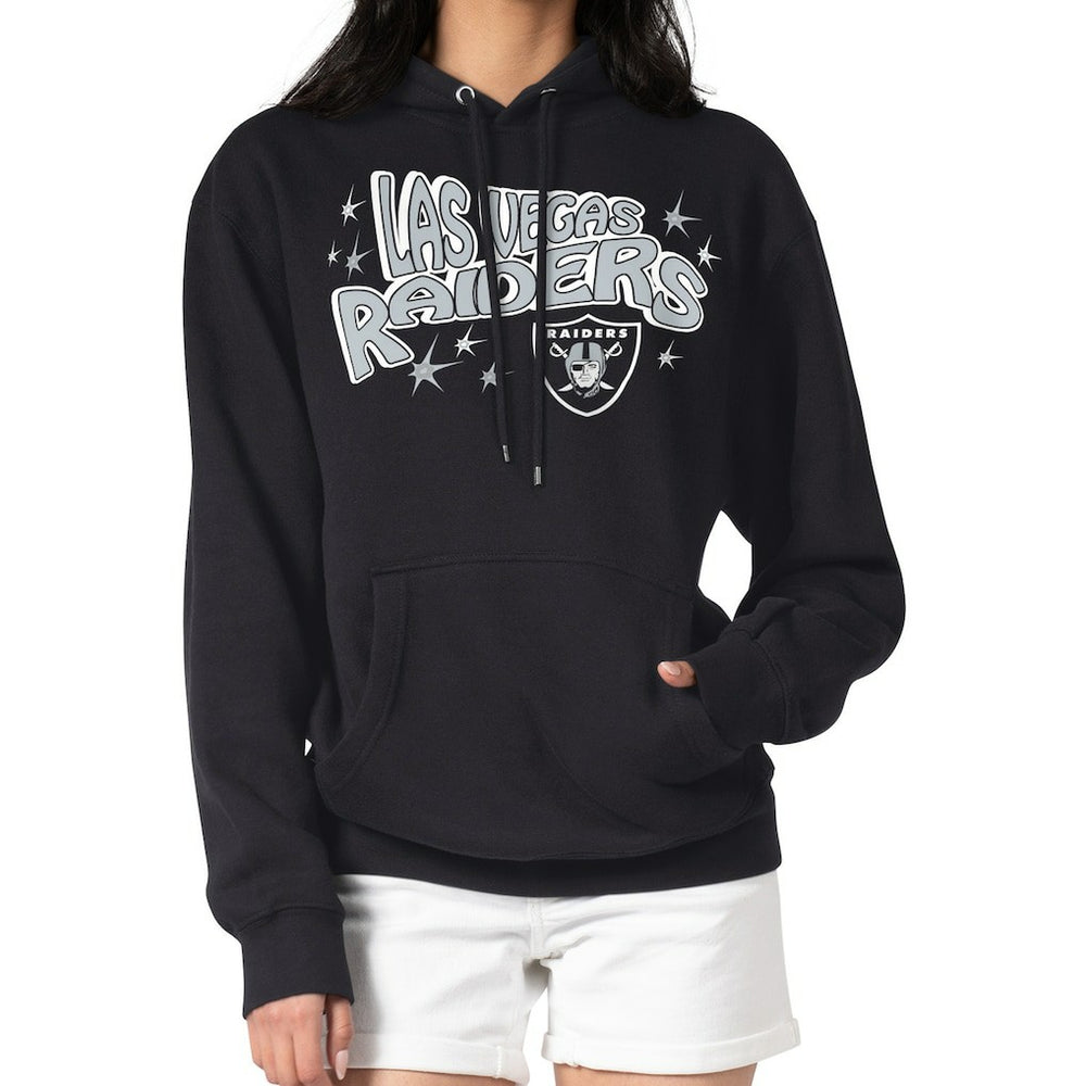 Las Vegas Raiders Starter Women's Fireworks Fleece Pullover Hoodie - Black - NFL