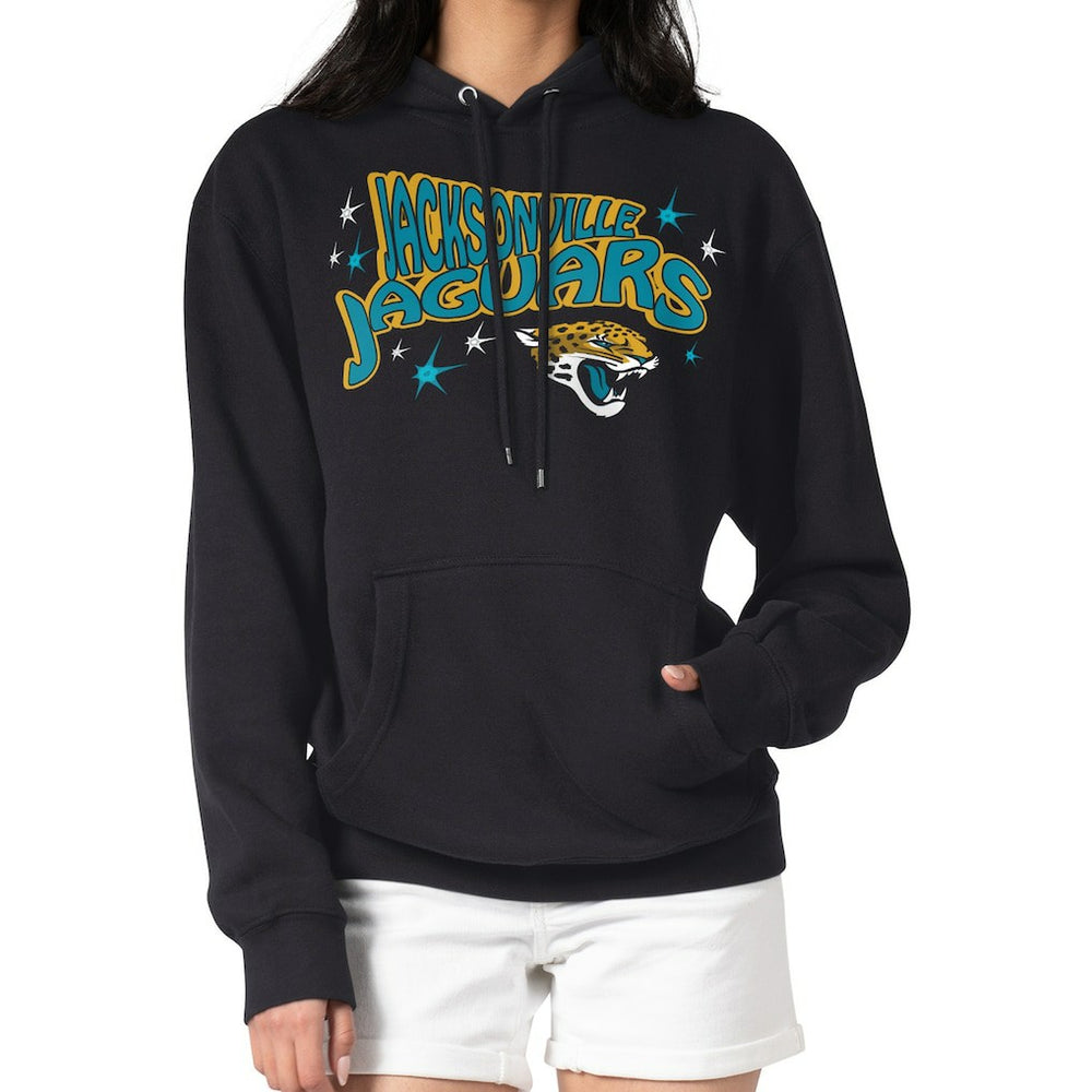 Jacksonville Jaguars Starter Women's Fireworks Fleece Pullover Hoodie - Black - NFL