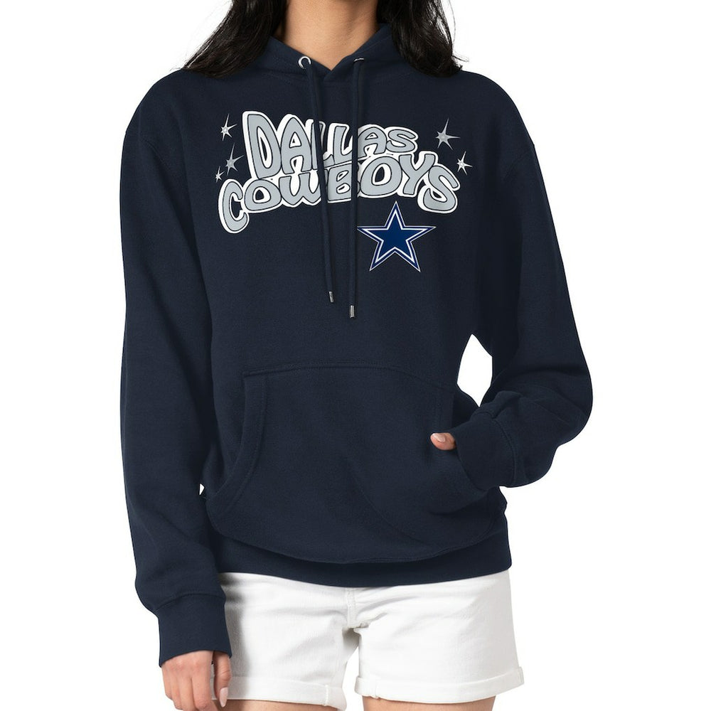 Dallas Cowboys Starter Women's Fireworks Fleece Pullover Hoodie - Navy - NFL