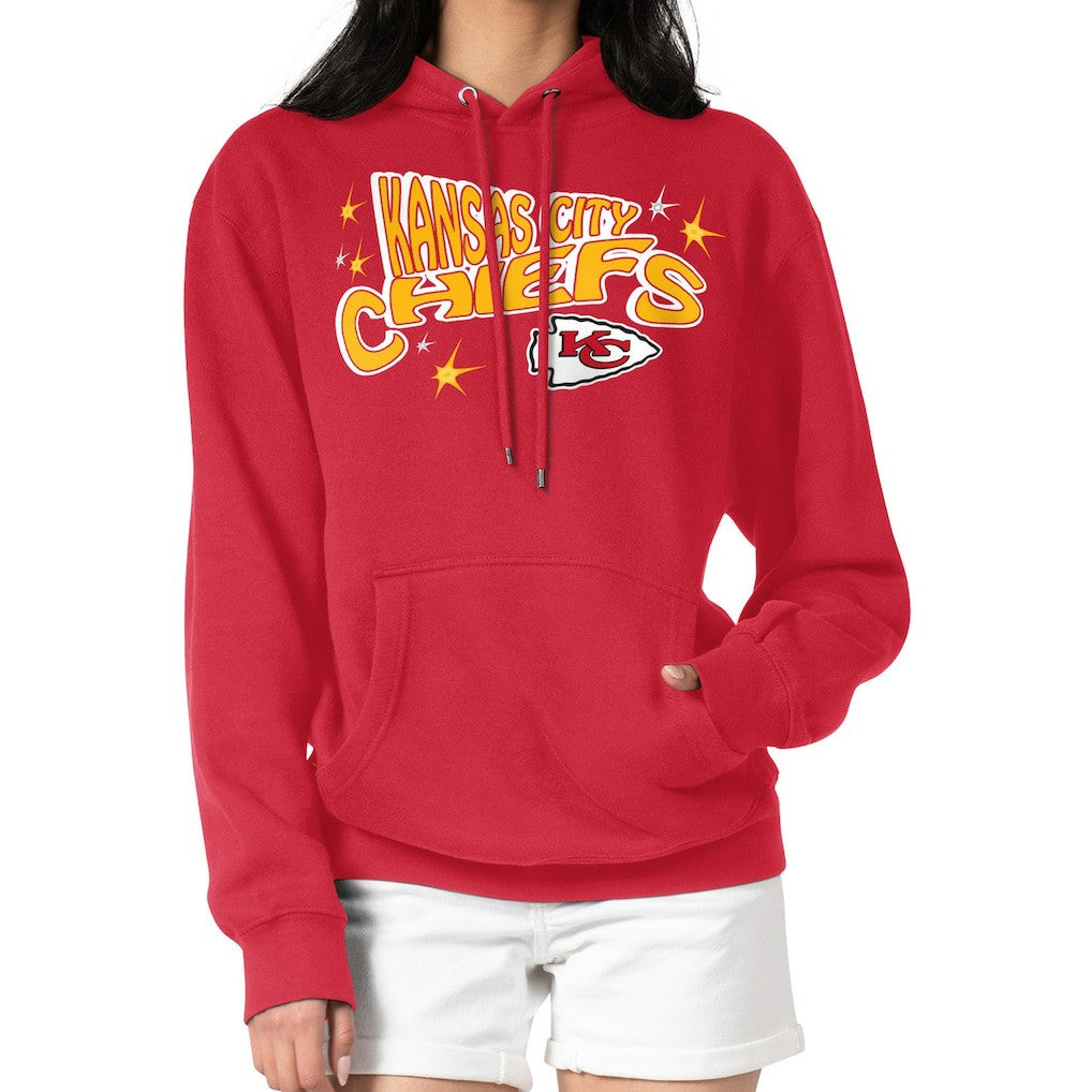 Kansas City Chiefs Starter Women's Fireworks Fleece Pullover Hoodie - Red - NFL