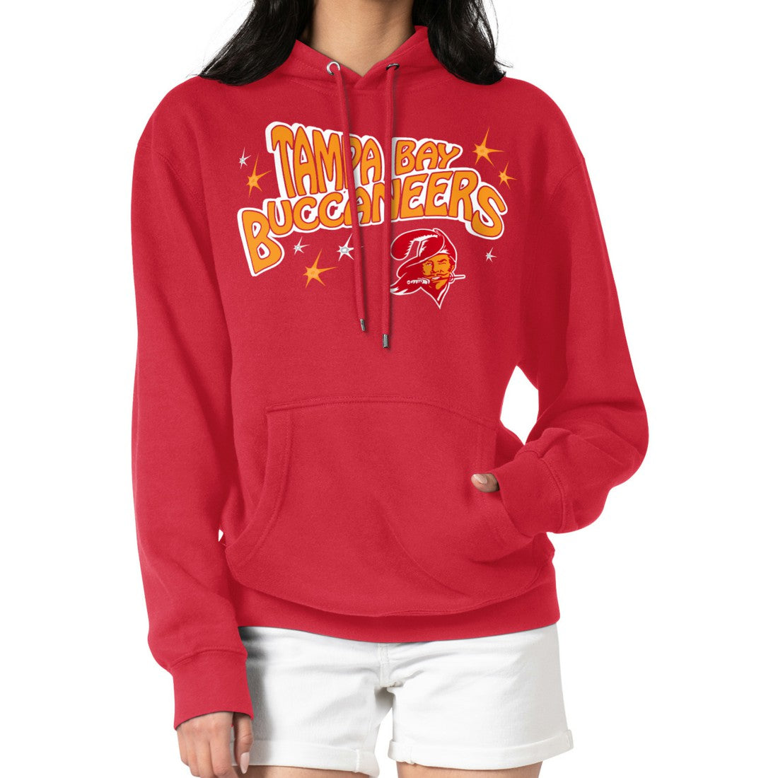 Tampa Bay Buccaneers Starter Women's Fireworks Fleece Pullover Hoodie - Red - NFL