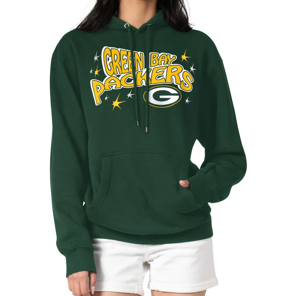 Green Bay Packers Starter Women's Fireworks Fleece Pullover Hoodie - Green - NFL