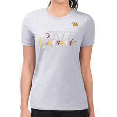 Washington Commanders G-III 4Her by Carl Banks Women's Super-Slim Fit Lightweight Shadow Logo T-Shirt - Gray - NFL