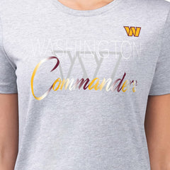 Washington Commanders G-III 4Her by Carl Banks Women's Super-Slim Fit Lightweight Shadow Logo T-Shirt - Gray - NFL