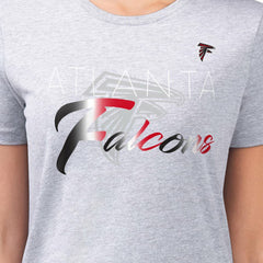 Atlanta Falcons G-III 4Her by Carl Banks Women's Super-Slim Fit Lightweight Shadow Logo T-Shirt - Gray - NFL
