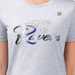 Baltimore Ravens G-III 4Her by Carl Banks Women's Super-Slim Fit Lightweight Shadow Logo T-Shirt - Gray - NFL