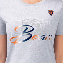 Chicago Bears G-III 4Her by Carl Banks Women's Super-Slim Fit Lightweight Shadow Logo T-Shirt - Gray - NFL