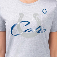 Indianapolis Colts G-III 4Her by Carl Banks Women's Super-Slim Fit Lightweight Shadow Logo T-Shirt - Gray - NFL