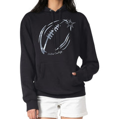 Dallas Cowboys G-III 4Her by Carl Banks Women's Metallic Print Football Sketch Fleece Pullover Hoodie - Black - NFL