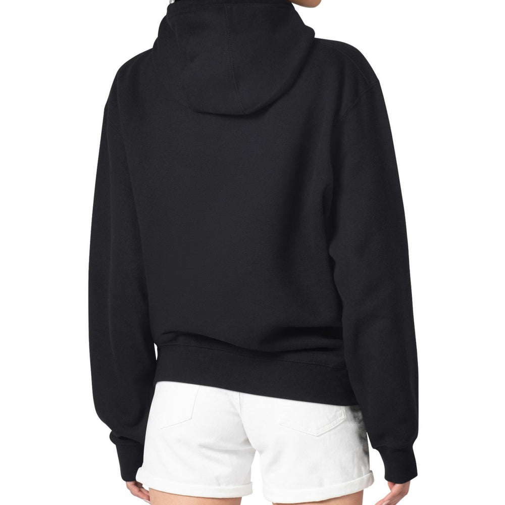 Denver Broncos G-III 4Her by Carl Banks Women's Metallic Print Football Sketch Fleece Pullover Hoodie - Black - NFL