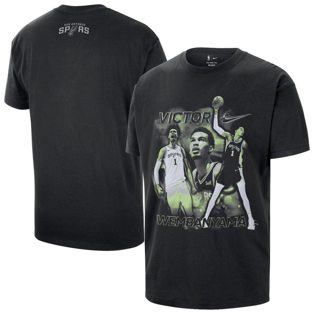 Nike Victor Wembanyama San Antonio Spurs Unisex Athlete T-Shirt Black