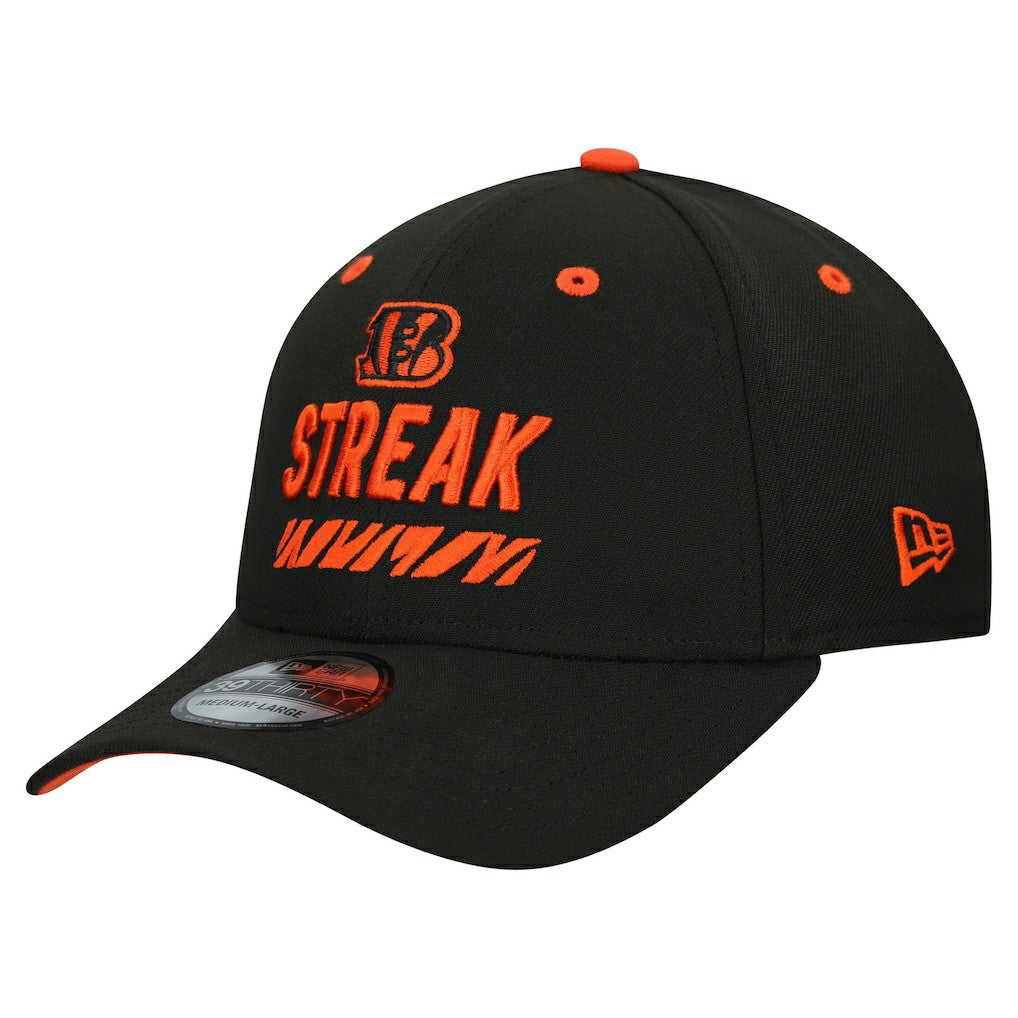 Cincinnati Bengals New Era STREAK Season Ticket Member 39THIRTY Flex Hat - Black - NFL