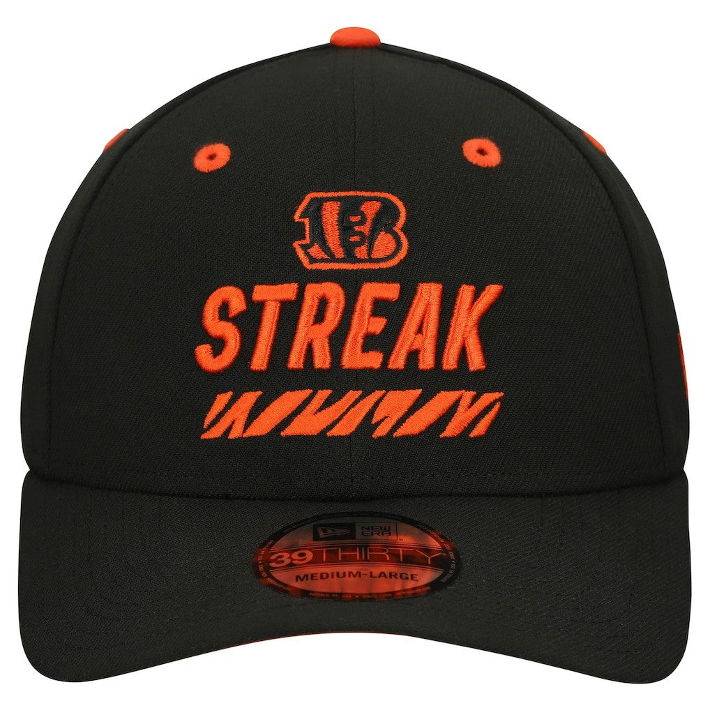 Cincinnati Bengals New Era STREAK Season Ticket Member 39THIRTY Flex Hat - Black - NFL
