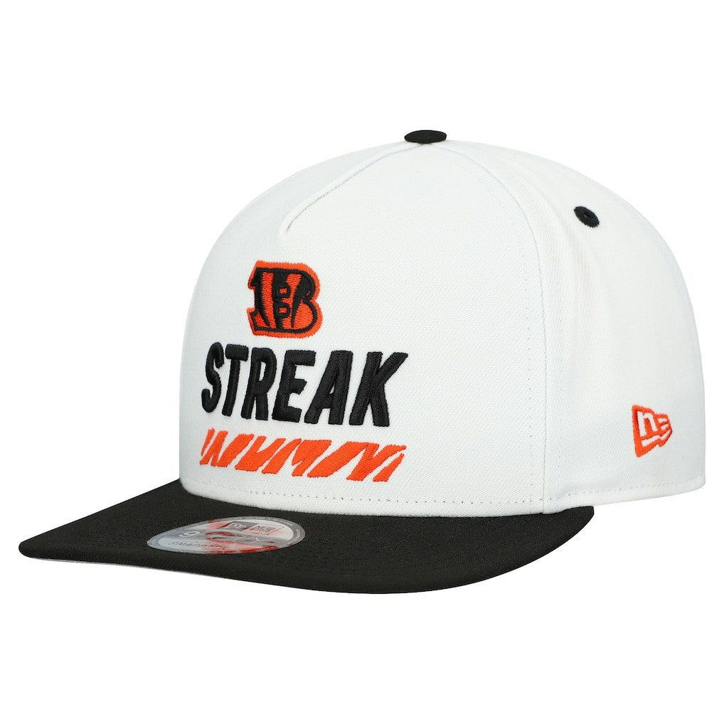 Cincinnati Bengals New Era STREAK Season Ticket Member 9FIFTY A-Frame Snapback Hat - White - NFL