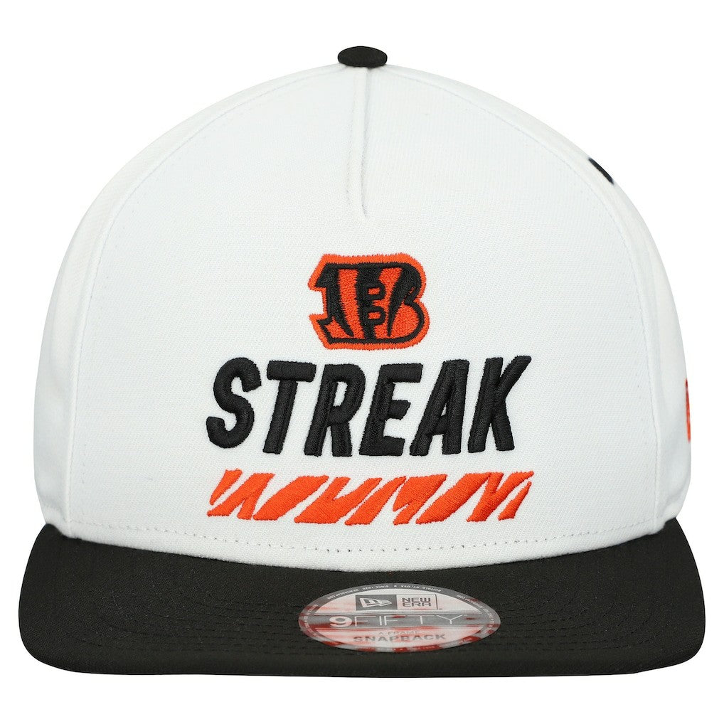 Cincinnati Bengals New Era STREAK Season Ticket Member 9FIFTY A-Frame Snapback Hat - White - NFL