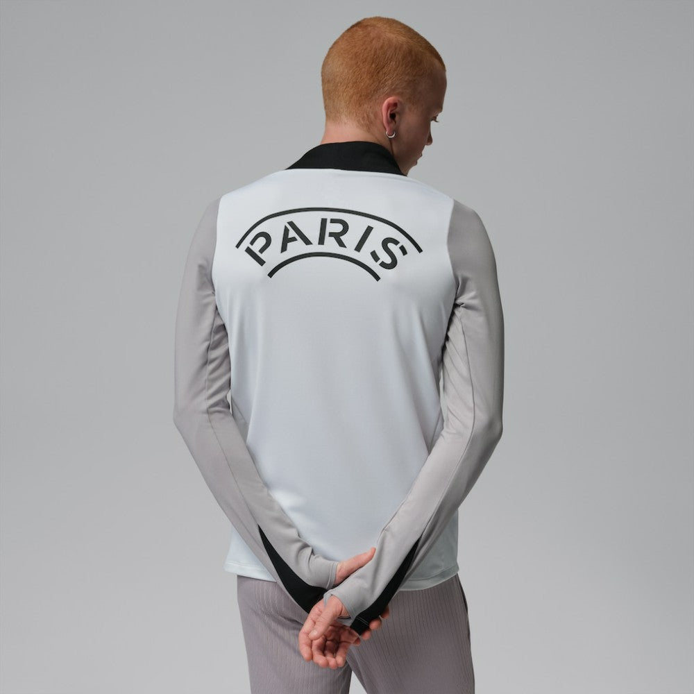 Jordan - Paris Saint-Germain Jordan Brand Men's Strike Drill Quarter-Zip Long Sleeve Dri-FIT Top - White