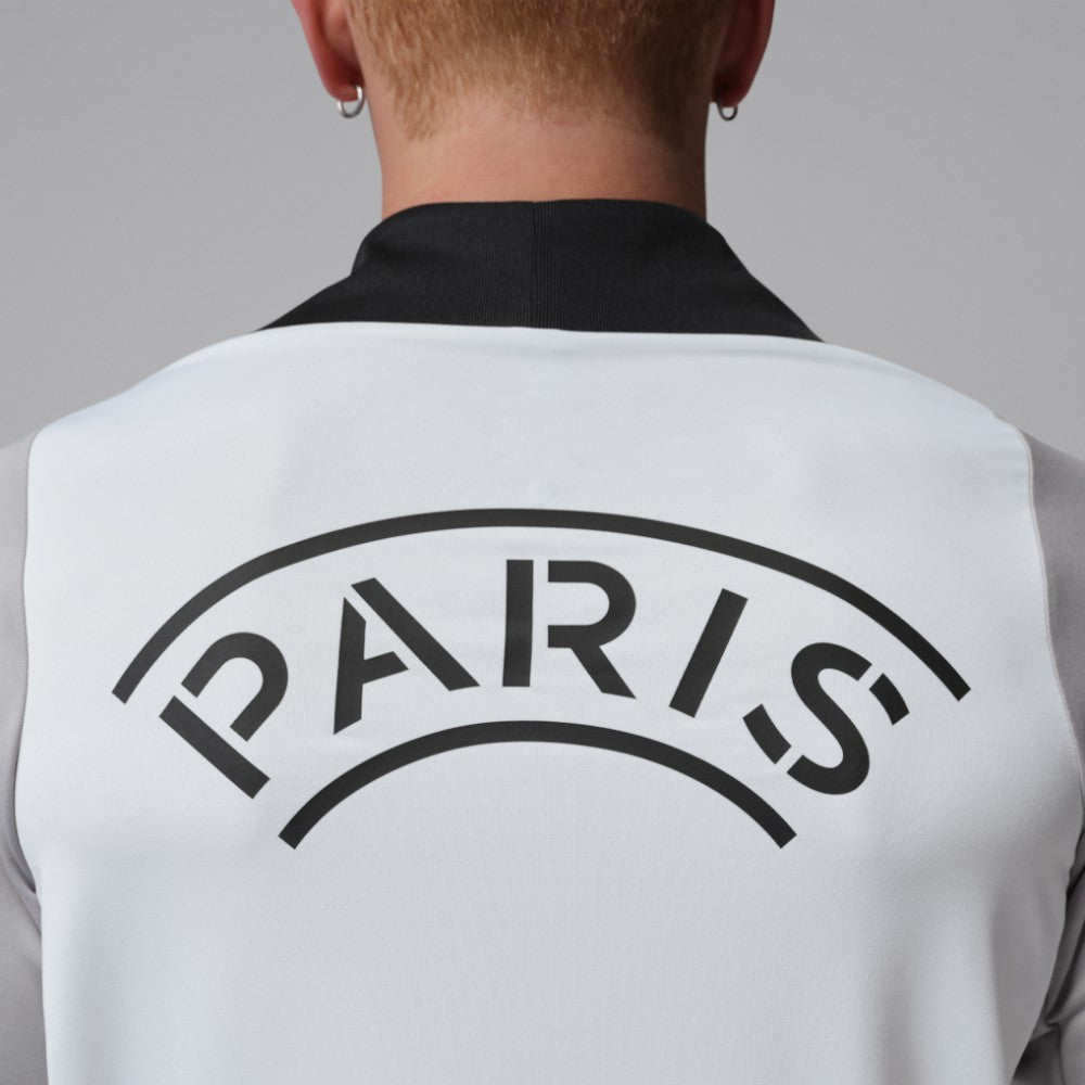 Jordan - Paris Saint-Germain Jordan Brand Men's Strike Drill Quarter-Zip Long Sleeve Dri-FIT Top - White