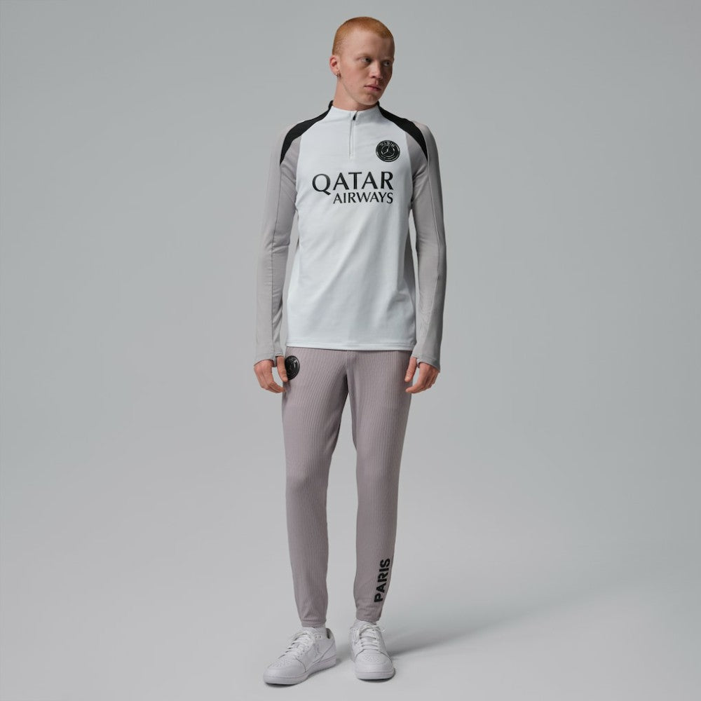 Jordan - Paris Saint-Germain Jordan Brand Men's Strike Drill Quarter-Zip Long Sleeve Dri-FIT Top - White