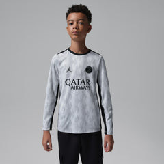 Jordan - Paris Saint-Germain Jordan Brand Youth Long Sleeve Pre-Match Dri-FIT Top - Gray