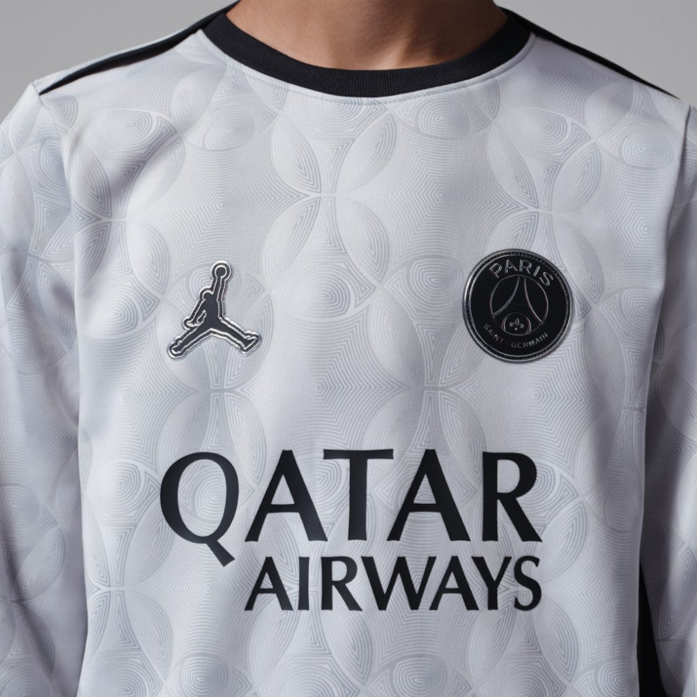Jordan - Paris Saint-Germain Jordan Brand Youth Long Sleeve Pre-Match Dri-FIT Top - Gray