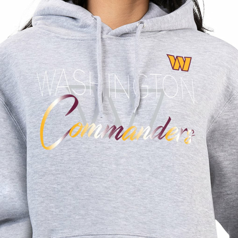 Washington Commanders G-III 4Her by Carl Banks Women's Shadow Logo Fleece Pullover Hoodie - Gray - NFL