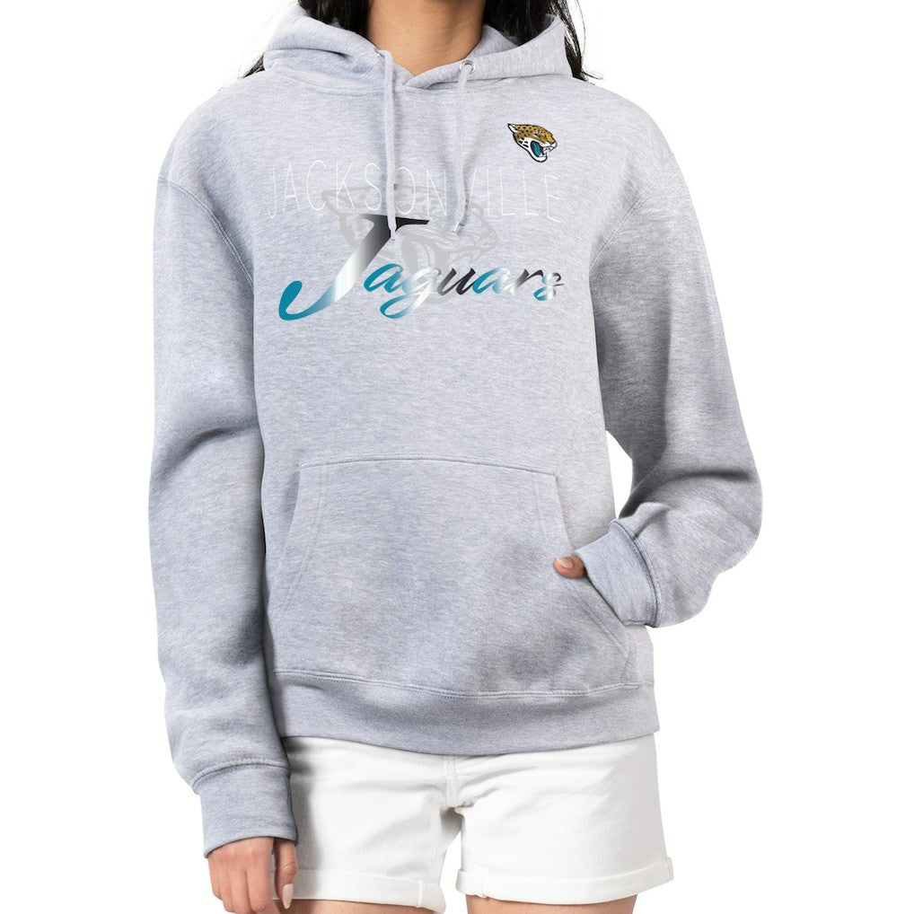 Jacksonville Jaguars G-III 4Her by Carl Banks Women's Shadow Logo Fleece Pullover Hoodie - Gray - NFL