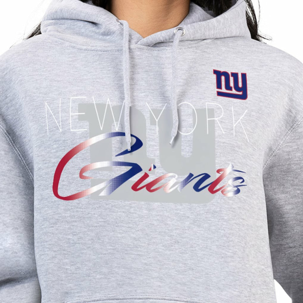 New York Giants G-III 4Her by Carl Banks Women's Shadow Logo Fleece Pullover Hoodie - Gray - NFL