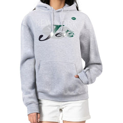 New York Jets G-III 4Her by Carl Banks Women's Shadow Logo Fleece Pullover Hoodie - Gray - NFL