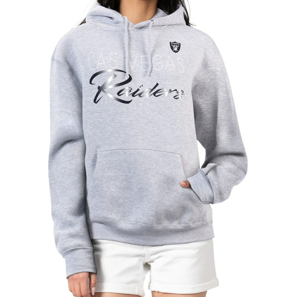 Las Vegas Raiders G-III 4Her by Carl Banks Women's Shadow Logo Fleece Pullover Hoodie - Gray - NFL