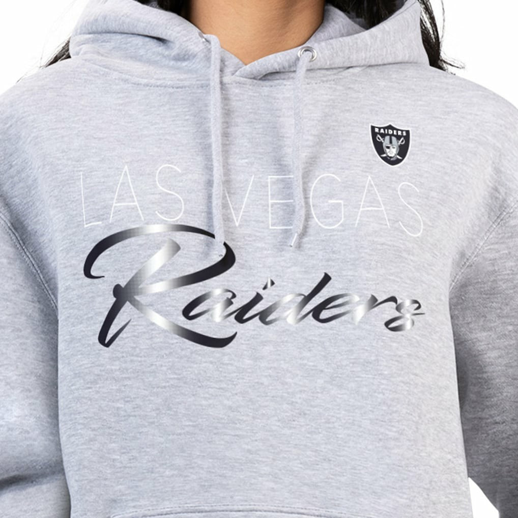 Las Vegas Raiders G-III 4Her by Carl Banks Women's Shadow Logo Fleece Pullover Hoodie - Gray - NFL